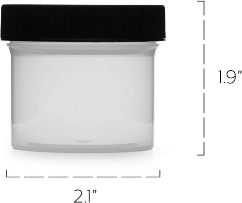 Cornucopia Brands 6-Pack Salad Dressing Condiment Containers; 2-Ounce To-Go Plastic Mini Food Storage Jars