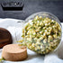 1PCS 500G/17oz Clear Empty Round Large Capacity Sealed Glass Bottles with Wood Cork Stopper for Storage