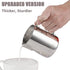 Milk Frothing Pitcher, Thicker Version 20oz Stainless Steel Steaming Pitchers, Barista Tools with Decorating Pen