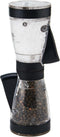 KAMENSTEIN One-Handed 2-in-1 Dual Salt and Pepper Grinder, 8-Inch, Adjustable and Refillable, Black