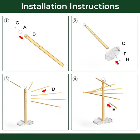 7 Pasta Drying Rack with Transfer Wand and Bars, noodle drying rack Easy to Transfer for Drying Pasta and Cooking