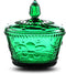 European Retro Nostalgic Three-Dimensional Relief Color Glass Jar with Lid for Candy or Seasoning