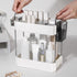 2-Tier Adjustable Countertop Organizer Tray, Dual-Level Spice Rack and Cosmetic Storage for Kitchen Cabinet & Pantry