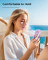 Otlonpe Mini Portable Handheld Fan - Slim, Light Personal Hand Held Fan Rechargeable with Foldable Stand, Lanyard, 3 Speeds for Travel, Lash Eyelash, Small Pocket Hand Fan for Women Girls Kids, Purple by Otlonpe