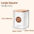 3.6 Set 2, ComSaf Qt Glass Food Storage Containers of Large Storage Containers with Lids, Square Glass Jars with Lids
