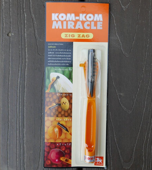Miracle Zig Zag Thai Multi Purpose Knife, Julienne Blade, Orange, 9.5 IN