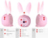 KDtech Kids Alarm Clock - Cute Pink Bunny Digital Alarm Clock with Night Light, 6 Ringtones, Touch Control &