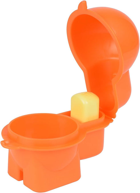 Hutzler Egg To-Go Snack Container with Spice Shaker, Orange