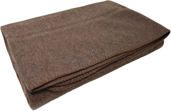 M MCGUIRE GEAR Italian Style Army Blanket, Mil-Spec, Grey, Wool Blend, Flame Retardant, 62 in x 84 in