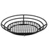 G.E.T. Enterprises 4-38804 Oval Basket, 11" x 8", 2.25" Clipper Mill, Iron Polyethylene Coated, Black