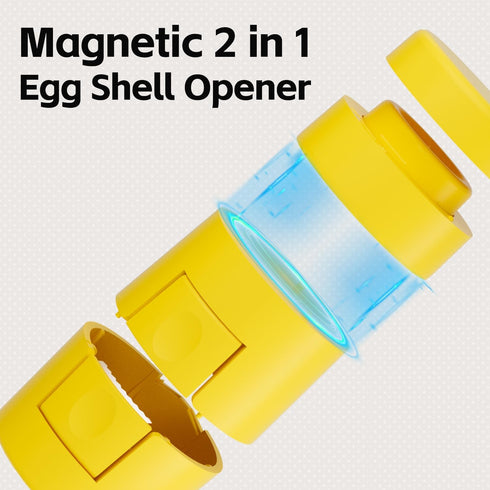 2 1 2 Pack Upgraded in Egg Shell Opener, Hard Boiled Egg Peeler Cracker with Piercer, Cute Egg Separator for Raw Eggs