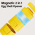 2 1 Innovative in Egg Shell Opener, Hard Boiled Egg Peeler Cracker with Piercer, Cute Egg Separator for Raw Eggs, Home
