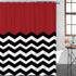 Vandarllin Red Black and White Chevron Shower Curtain, Extra Long 72x84 Inches, Custom Made