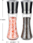 VEVOK CHEF Salt and Pepper Grinder Set Stainless Steel Black Mill with Adjustable Coarseness Spice Grinder