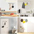 Wall Mounted Coat Rack with Stainless Steel Metal Hooks, Adhesive & Screw-in, 6 Round Hangers for Hanging Towels Clothes