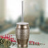 Set Creative Scents Dublin Silver Toilet Brush - Toilet Bowl Cleaner Brush and Holder - Decorative Bathroom Cleaner