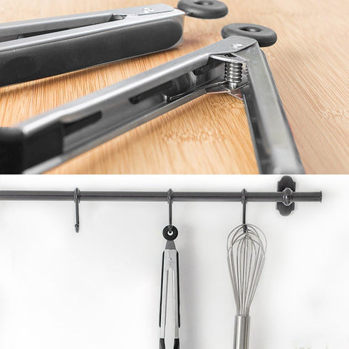 Kitchen Tongs 9 inches and 12 inches, Stainless Steel Locking with Silicone Tips for Cooking, BBQ Serving