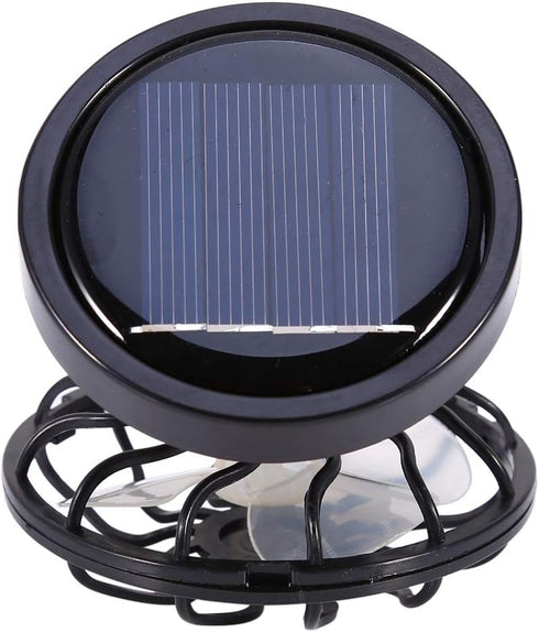 Electric Mini Clip-on Solar Fan - Air Conditioner Cooling Cell Fan for Outdoor, Home, Travel, Camping, Hiking