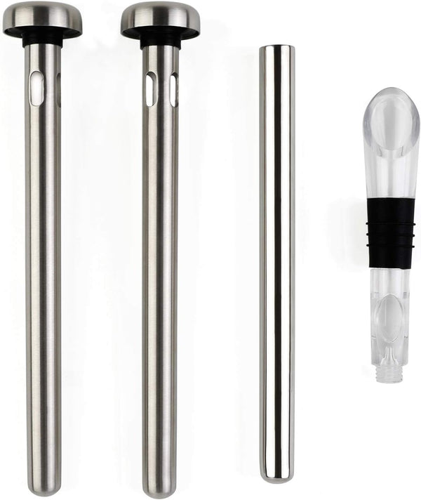 Beer Chiller Sticks, Stainless Steel Wine Chilling Rod Set for Bottles