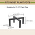 Phyluckny 5-12 inch Metal Plant Stand Indoor Outdoor, Mid Century Modern Planter Stands, Heavy Duty Plant Pot Holder