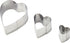 KitchenCraft Sweetly Does It Fondant Cutters, Heart Shaped, Stainless Steel, Set of 3