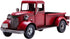 SOFFEE DESIGN 12'' Iron Classic Red Truck Pick-up Model Collectible Vehicle Decoration,