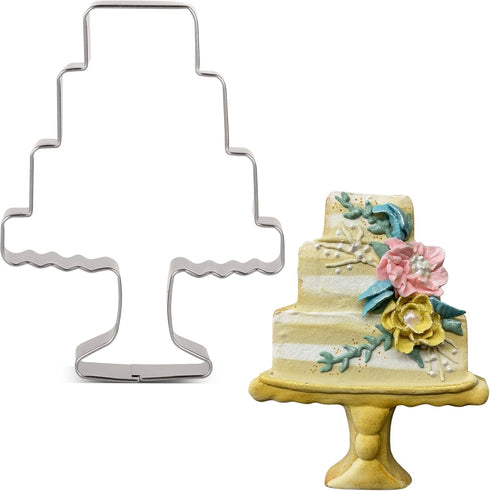 LILIAO Cake Cookie Cutter for Wedding, 3.1 x 4.3 inches, Stainless Steel