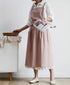 Cotton Pleated Apron - Retro Waterdrop Proof Garden Cleaning Pinafore Dress