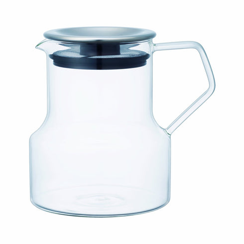 KINTO CAST 23088 One-Touch Teapot, 23.7 fl oz, Heat-resistant Glass, Microwave and Dishwasher Safe