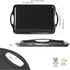 2pc Set, Calypso Basics by Reston Lloyd Melamine Tray Rectangular Serving/Ottoman Tray with Handles and Matching Small