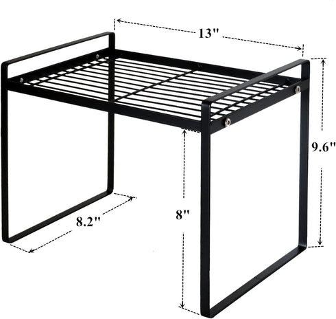 Cabinet Shelf, 13" Kitchen Counter Shelf, Metal Wire Stackable Spice Rack for Kitchen Pantry Bathroom Storage