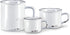 Abbott Collection Enamel Look Stoneware Cappuccino Mug, 27-ENAMEL/CAP WHT, White