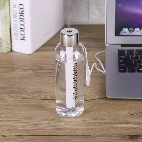 300ml USB Cool Mist Humidifier, Portable Mini Water Bottle Humidifier for Bedroom, Desk, Car, Travel, Office, Baby Home