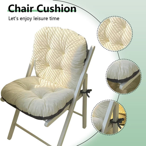 Gujuja High Back Rocking Chair Cushion with Back Support - Plush Office Seat Cushion for Relax and Lazy Buttocks