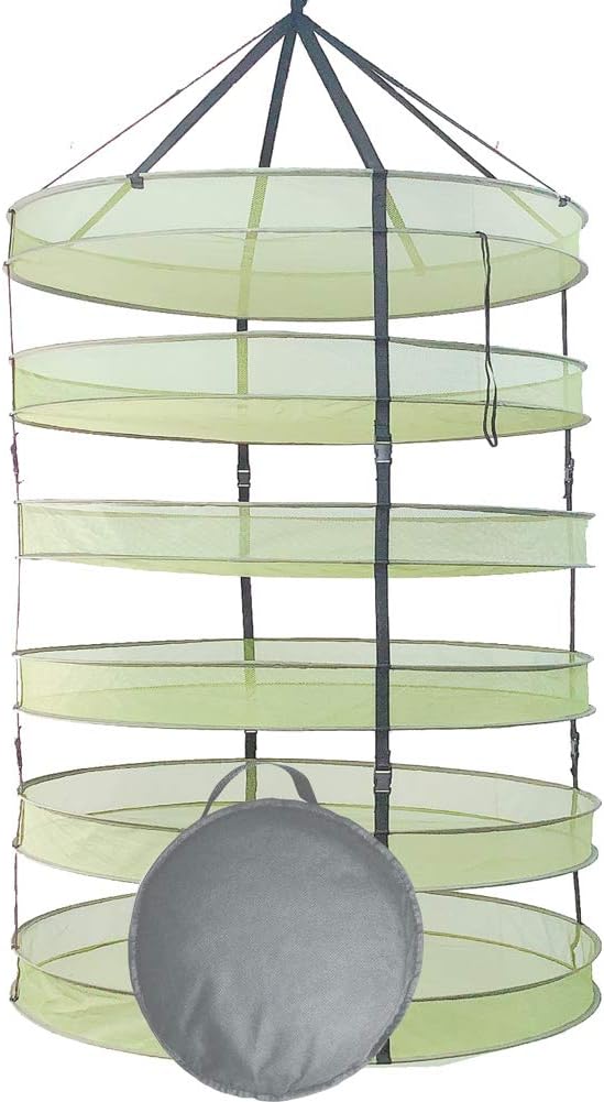 HORTIPOTS Herb Drying Rack 3 ft Hanging Dry Net 36 Inch for