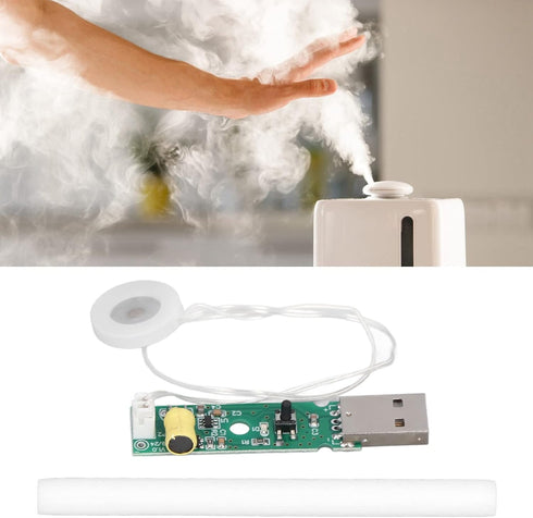 Mist Maker Humidifier, Atomization Module with Switch Control for DIY Mist Atomizer USB Board, 740 Holes