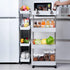 4-Tier Melody House Slim Mobile Shelving Unit on Wheels, Slide Out Rolling Bathroom Storage Organizer, Utility Carts