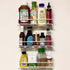 Evelots 3-Tier Spice Rack, Door/Wall Mounted, Sturdy Coated Metal, Holds Up to 18 Bottles