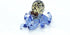 Octopus Tiny Micro Figurines Hand Blown Color Glass Art Animals Collectible Gift Home Decor (Marble Blue)