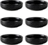 Dipping Bowls Set, 2 oz Ceramic Sauce Dishes, Small Bowls for BBQ, Condiments, Appetizer, Dessert, Set of 6 (Black)