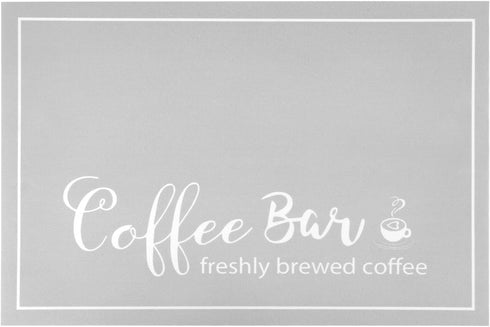 Dish Drying Mat, 12"x20" Absorbent Coffee Bar Mat for Countertops with Coffee Cup Pattern
