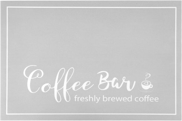 Dish Drying Mat, 12"x20" Absorbent Coffee Bar Mat for Countertops with Coffee Cup Pattern