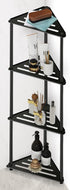 Standing Corner Shower Caddy, 4 Tier Stainless Steel Organizer Stand, Rustproof Shelves