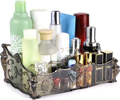 Hipiwe 3 Slots Acrylic Makeup Organizers, Cosmetic Storage Rack Holder for Dresser and Bathroom