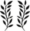 Vivegate 16"X16" Olive Branch Leaf Metal Wall Decor - 2 Black Wrought Iron Scroll Vine Art for Farmhouse Wall