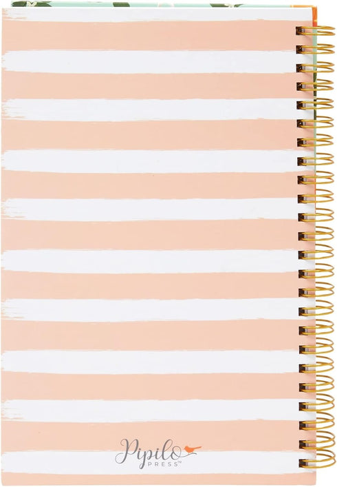 Blank Recipe Book: 120 Pages, 8 Sections, Floral and Orange Theme, Laminated Hardcover (5.5 x 8.5 In)