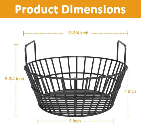 Charcoal Ash Basket for Large Big Green Egg Grill, Heavy Duty Porcelain Steel Fire Basket also Fits Kamado Joe Classic