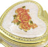 ROSIKING Gold Heart Emboss Alloy Metal Music Box Wind Up Antique Jewelry Musical Boxes Christmas Birthday Valentine's