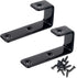 8 Pack Bunk Bed Ladder Hooks, Inside Width 1" Vinyl Coated Iron Heavy Duty Hook Brackets for Bed Decoration Tool with 2 Size Mounting Screws, 2.75" Length x 1.3" Width (8 Pcak, Black)