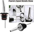 12 Pack 3/4" Pafusen Pour Spouts for Liquor Bottles, Liquor Pour Stainless Steel Classic Bottle Speed Pourers